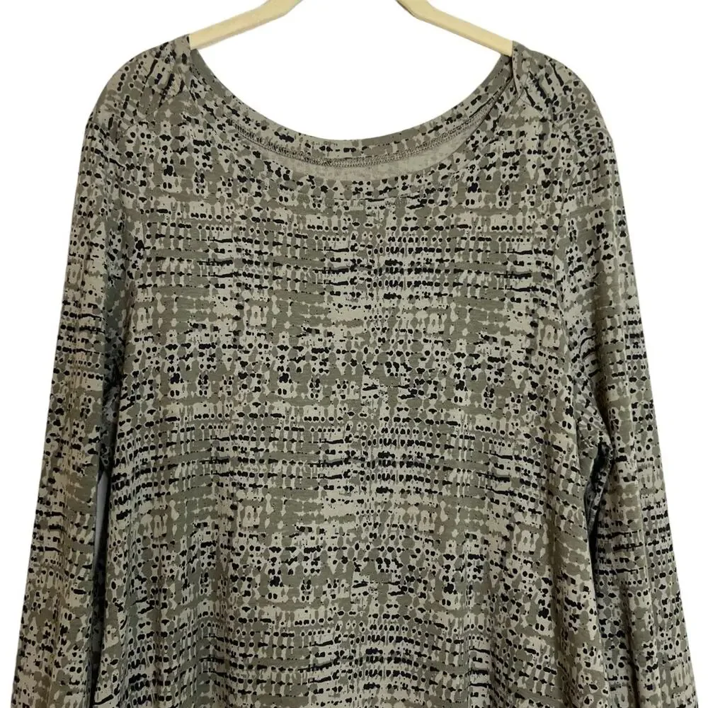 Pact Revive Organic Cotton Dress XL Green Camo Long Sleeve Sustainable - Picture 2 of 4